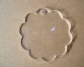 Acylic Key Chain Blanks Scalloped 25 Keychains