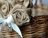 Burlap and lace flower accent- perfect addition to wedding decor and flower girl baskets Il_170x135