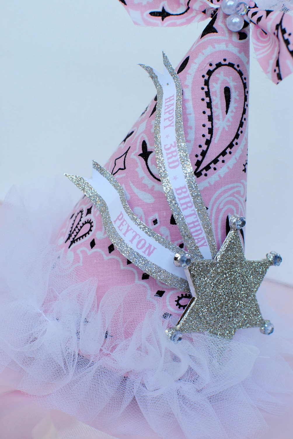 Rhinestone cowgirl birthday/party hat