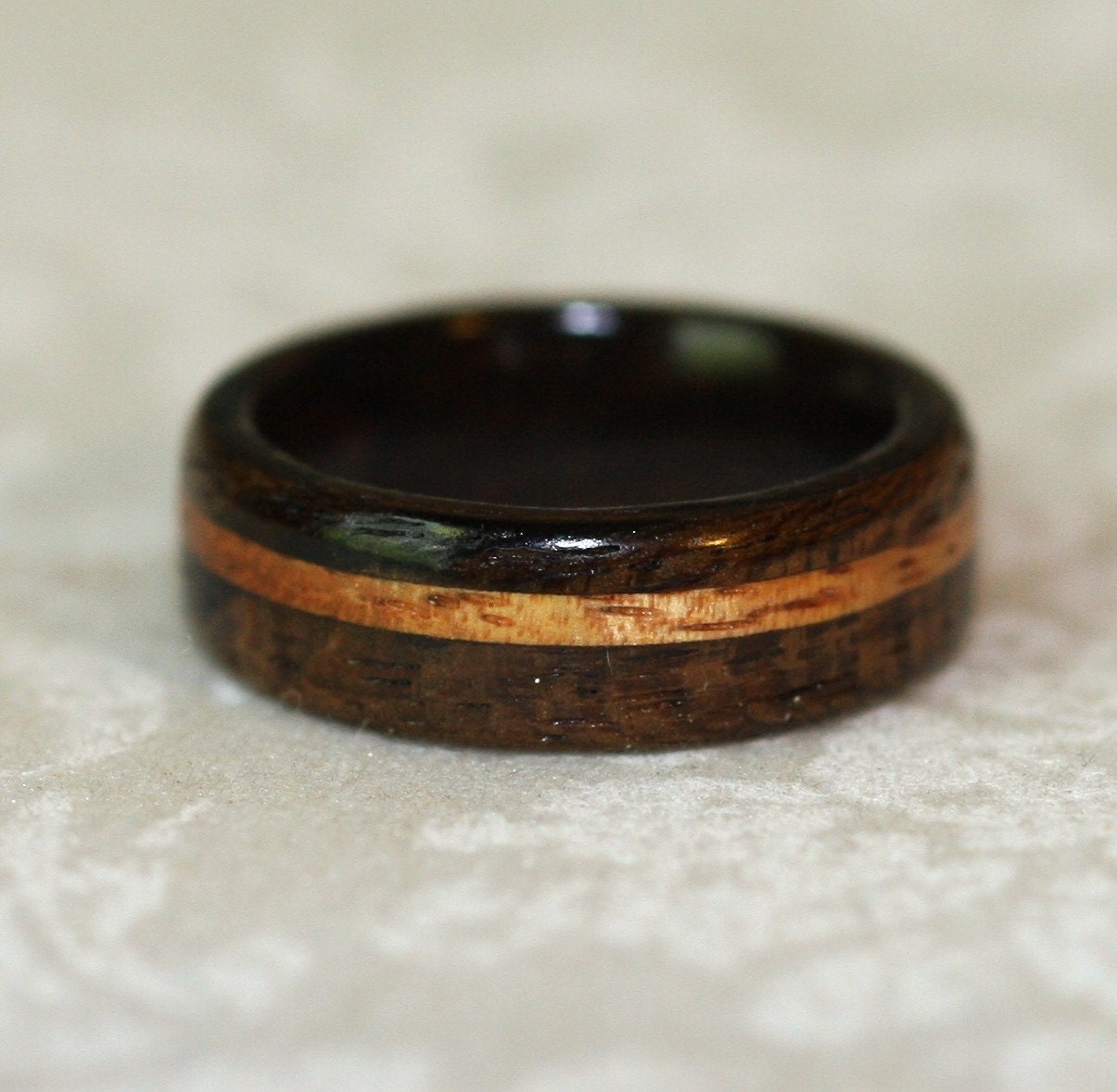 Custom Wooden Ring with Inlay (Bent Wood Method)