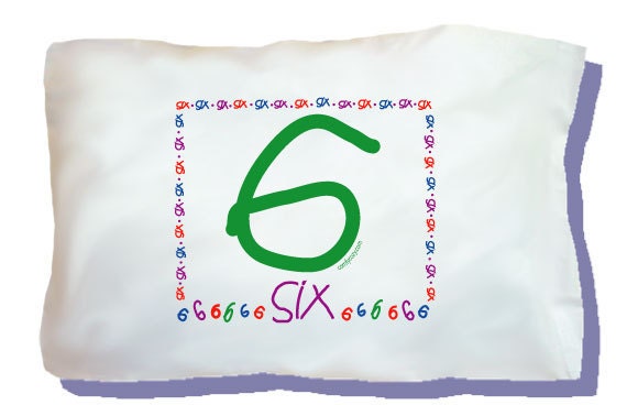 6 Year Old Birthday Glow in the Dark Standard PIllowcase Il_170x135
