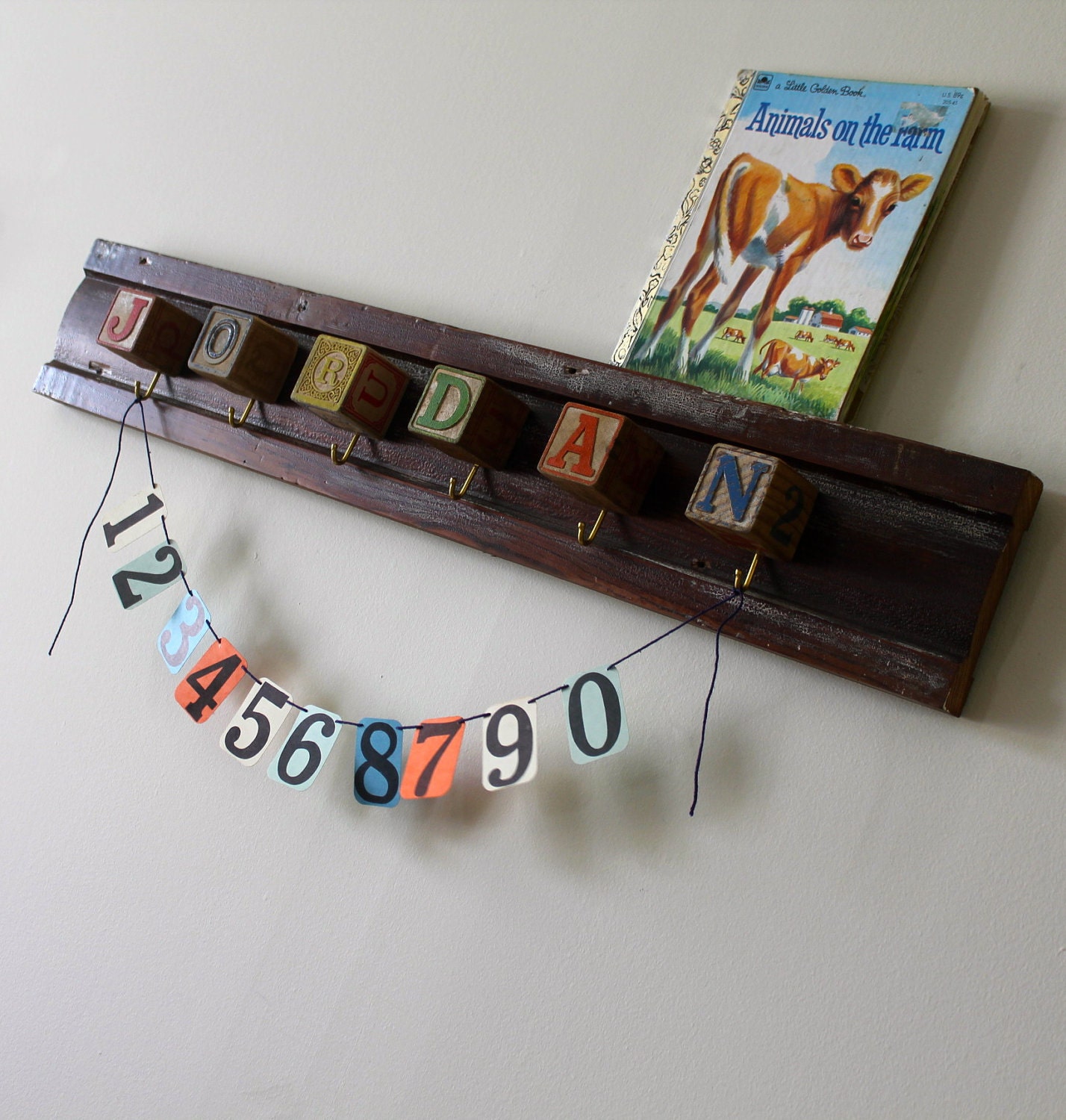 Baby Block Custom Name Hook Board