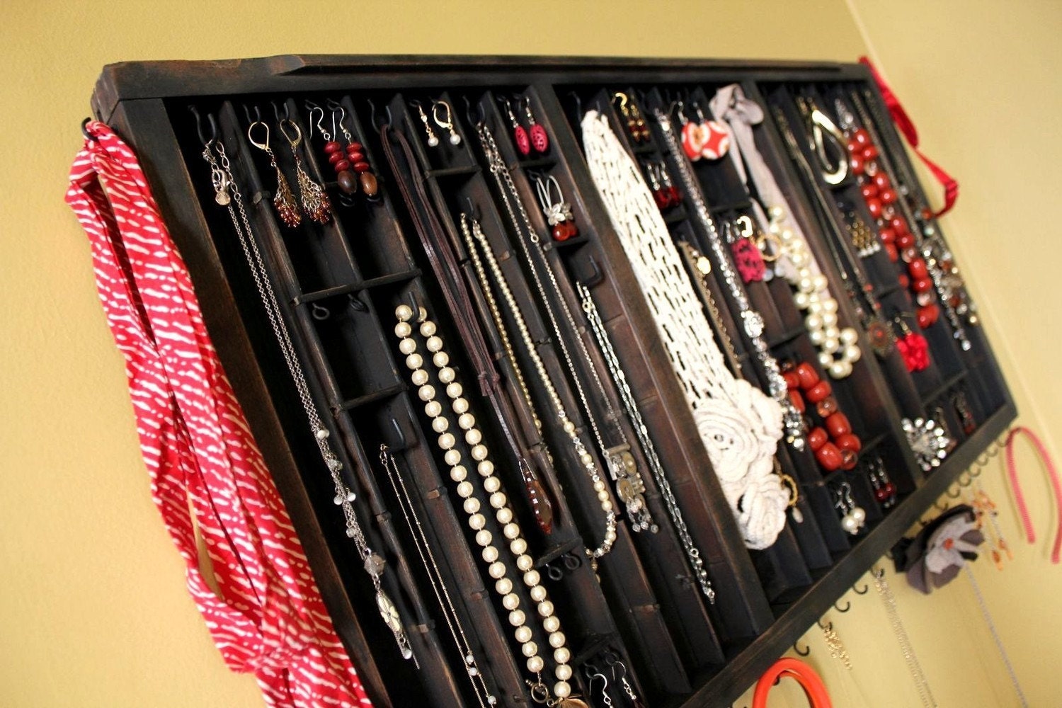 Jewelry organizer, jewelry storage, jewelry display, jewelry holder, Jewelry cabinet, Jewelry closet..... Handmade by Bluebirdheaven