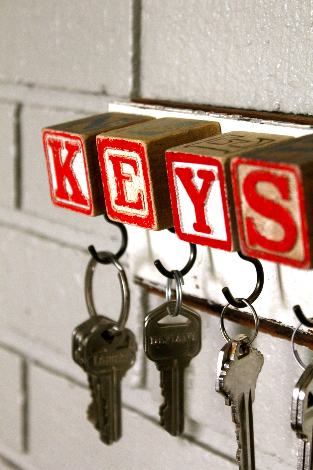Red Block Key Rack