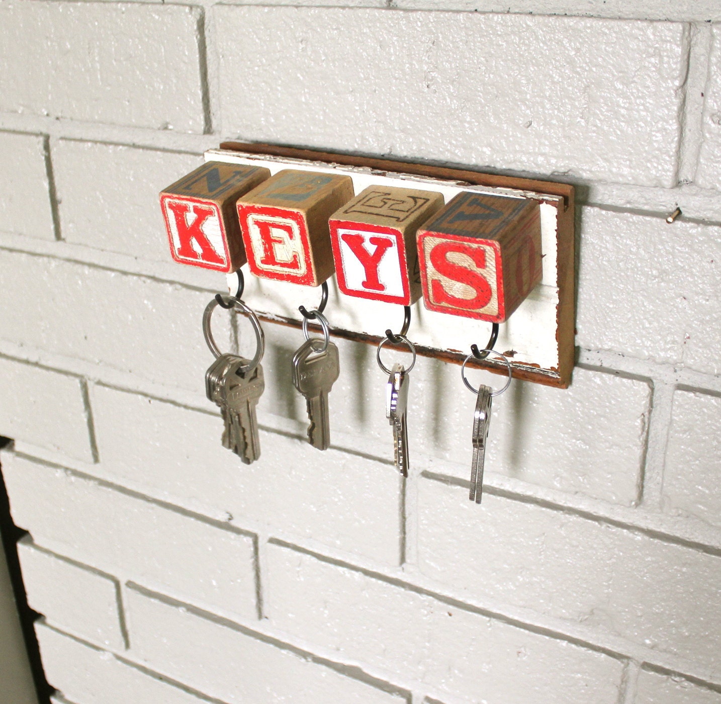Red Block Key Rack
