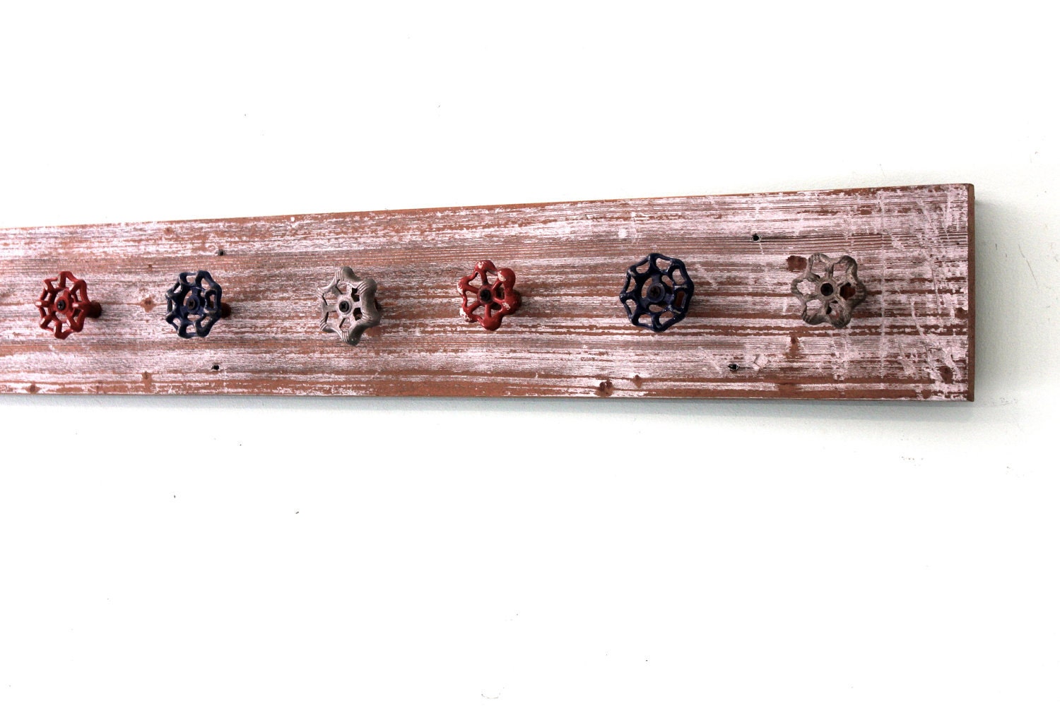Red, White and Blue garden faucet handle Display Rack