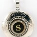 Vintage Typewriter Key Locket and Necklace - Initial S - Jewelry Box