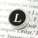 Typewriter Jewelry - Typewriter Key Charm Pendant - Women's Initial Necklace Letter L - Black or White