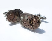Steampunk Cufflinks, Oblong