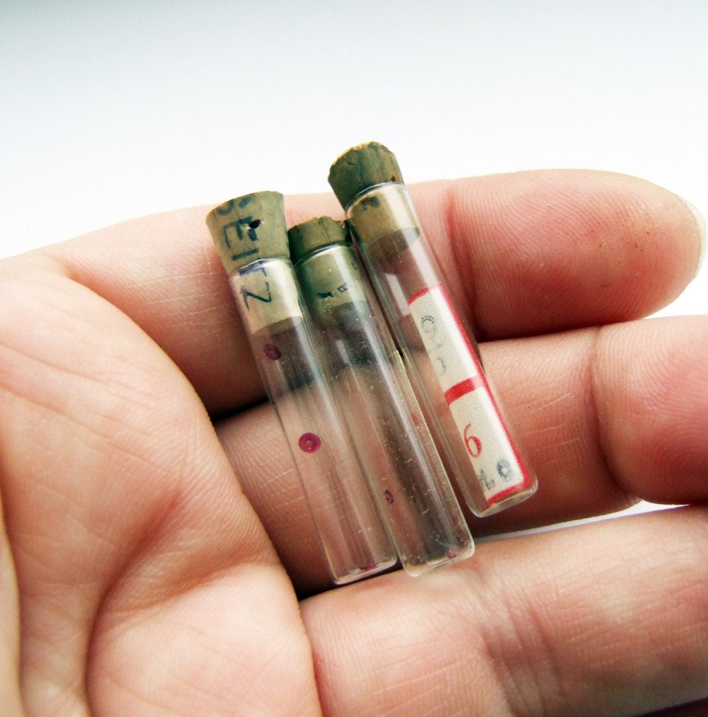3 vintage glass tubes