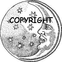 Man in the Moon Brand new mounted rubber stamp