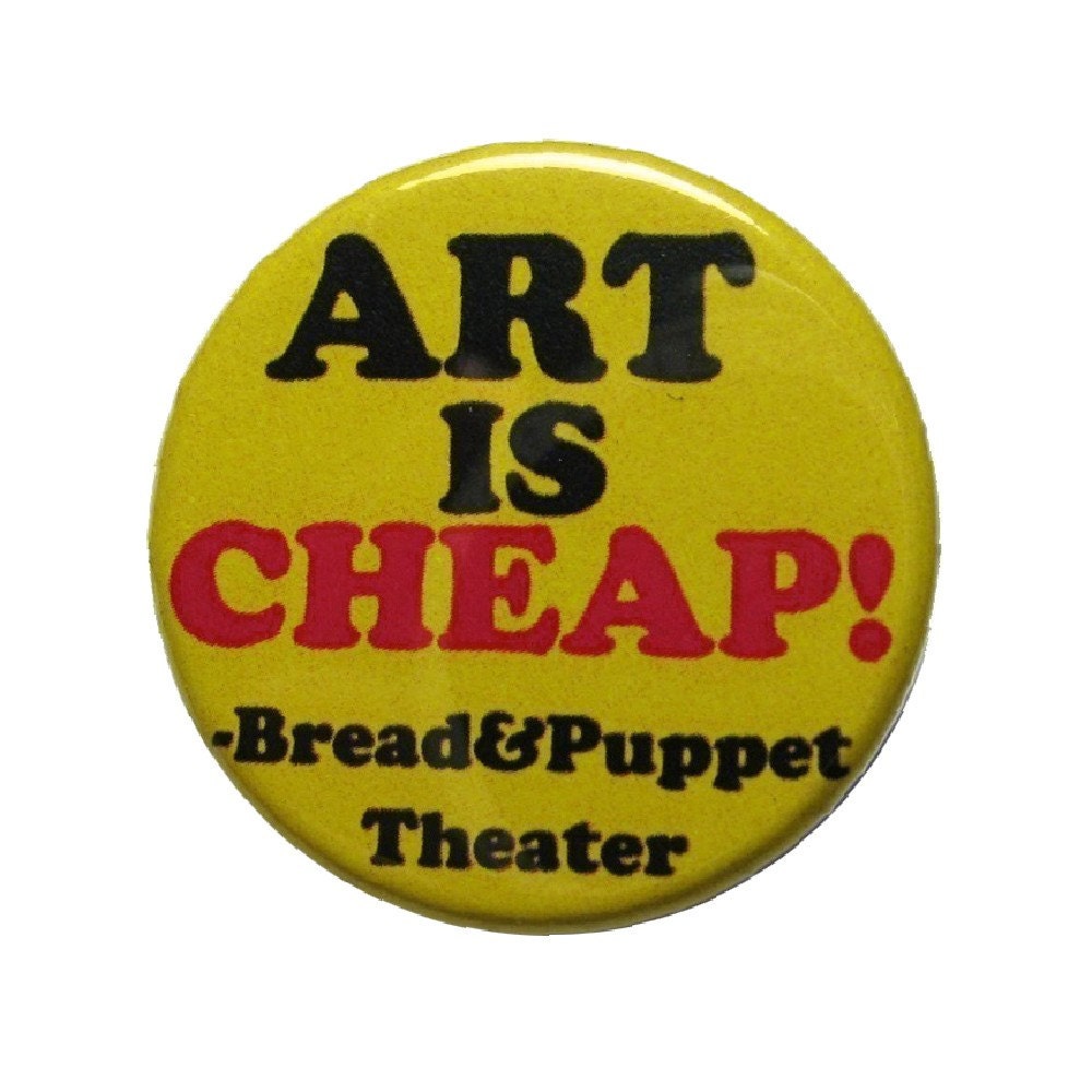 Cheap Art Manifesto Button