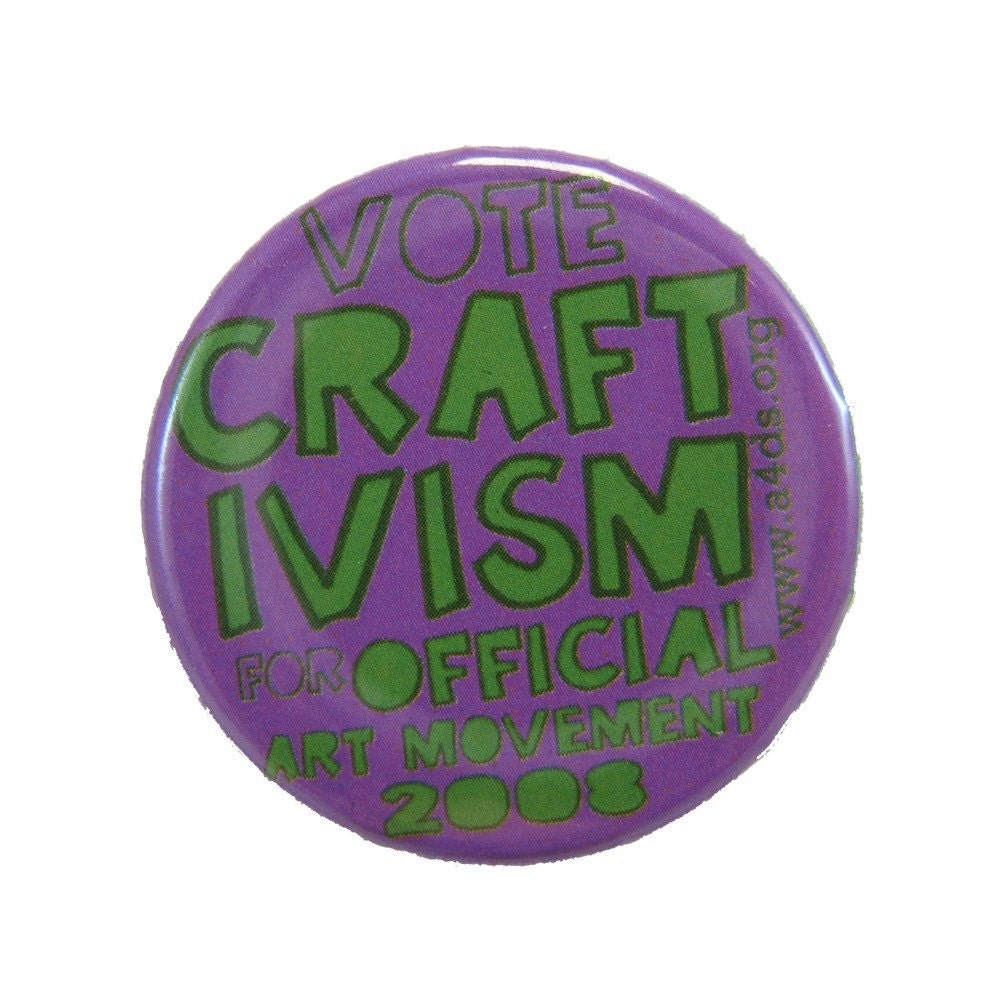 Vote Craftivism Button