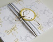 Printable and Editable Card, Envelope and Matching Gift Tags (PDF Blank Inside) - Yellow Bows