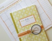 Printable Calendar and Matching Gift Tags ( PDF Blank Inside Booklet) - Flower