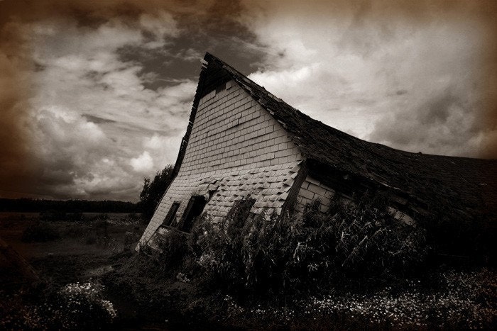 Halloween decoration, Rural decay photograph, home decor, Fine Art Photograph