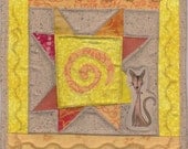 SUNNY - Kitty Mini Quilt - Wall Hanging