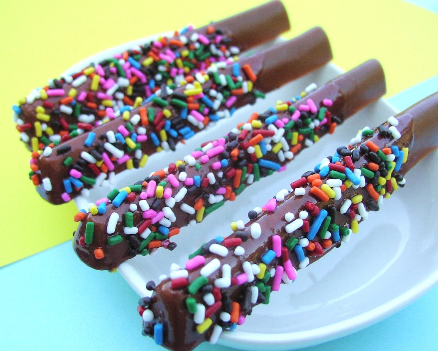 Soaps - Pretzel Soaps with Sprinkles - Raspberry Chocolate Scented Soap -