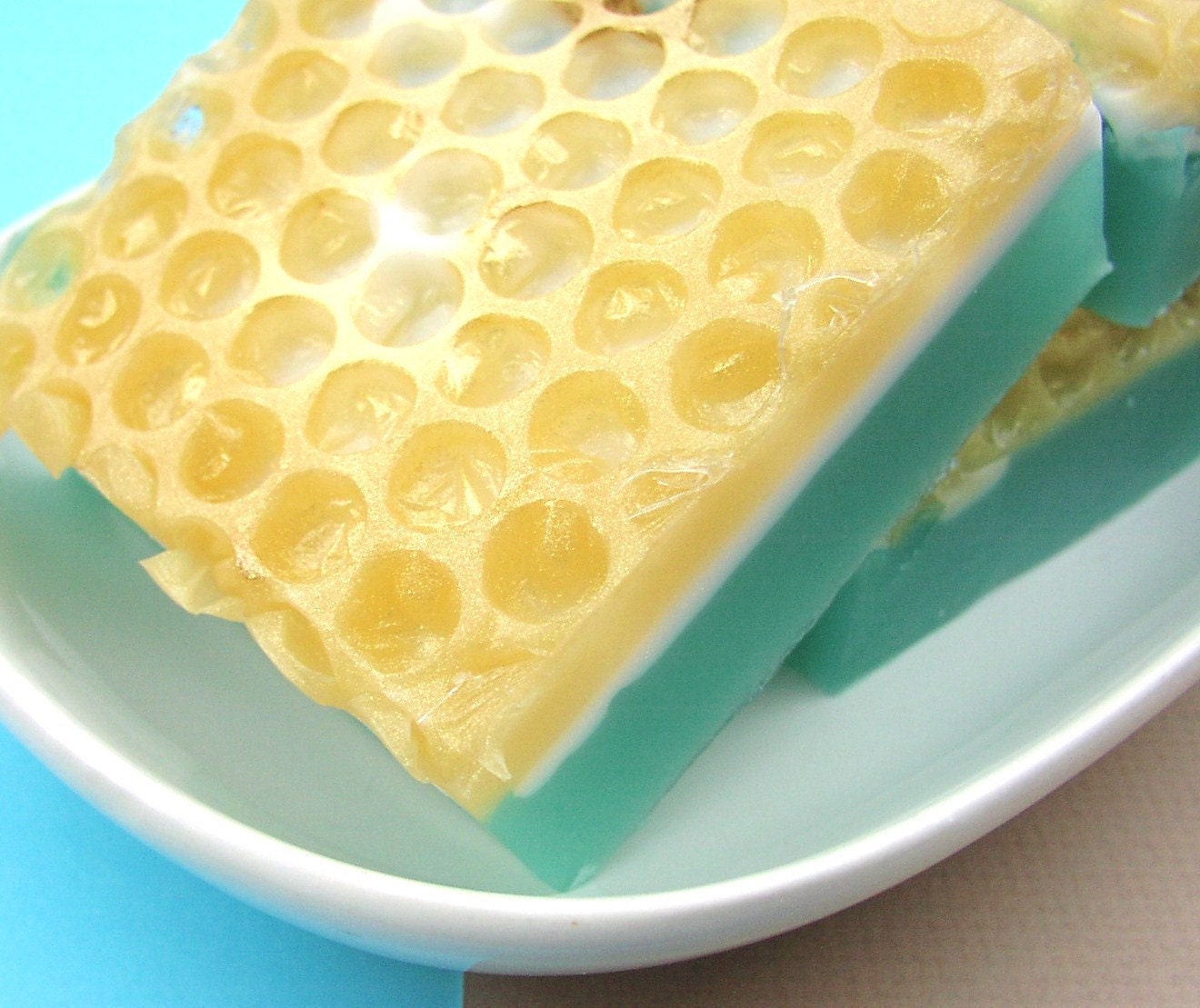 Soap - Sparkling Lime Mojito Soap - Teal Green - Textured - Natural Soap - Handmade Soap - Green