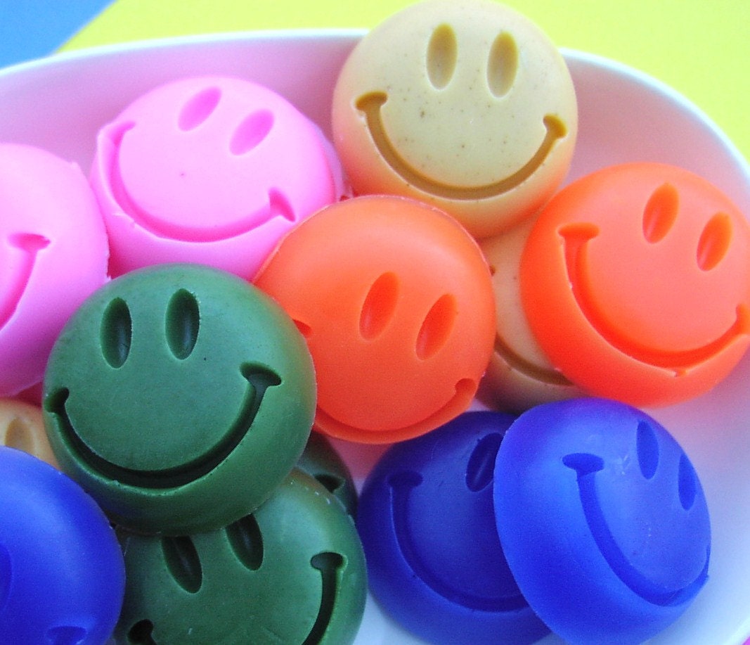Mini Soaps - Smiley Face - Happy Soaps - Natural Glycerin Soaps - Happy Treat - Smile Soap