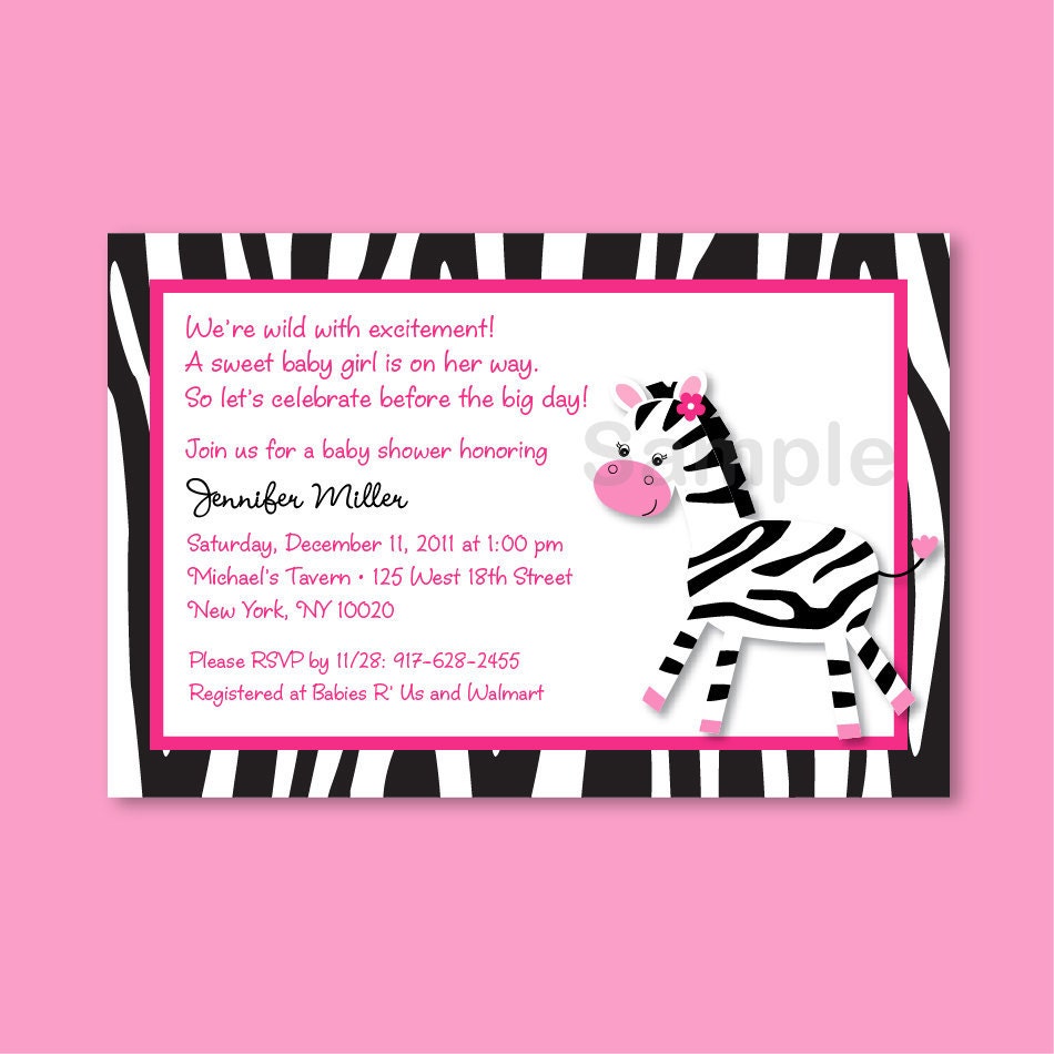 Zebra Invitation Template