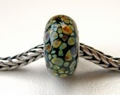 Black Mosaic - Mees and Merel European bead with sterling silver core