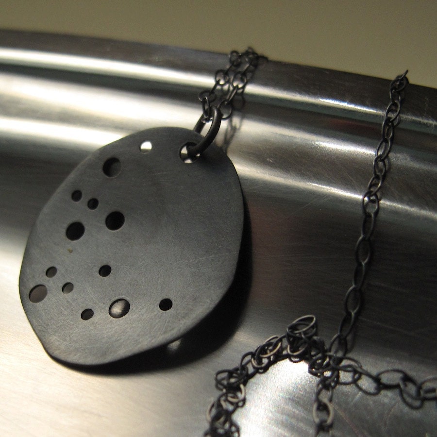Sterling Silver Pendant - Small Perforated