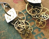 Heirloom Vingtage-feel  Earrings - Gears and Years - Steampunk