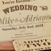 Vintage Ticket Save the Date or Wedding Invitation Set FREE Shipping within the US