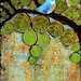 Tree Birds Art Print 8X10 Wall Decor, bluebirds, wall art