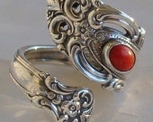 1973 Carnelian Grand Duchess Towle Vintage Sterling Spoon Ring dmfsparkles