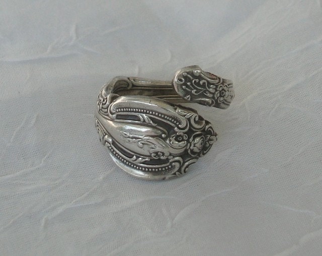 La Scala   Vintage Gorham Sterling Spoon Ring  dmfsparkles