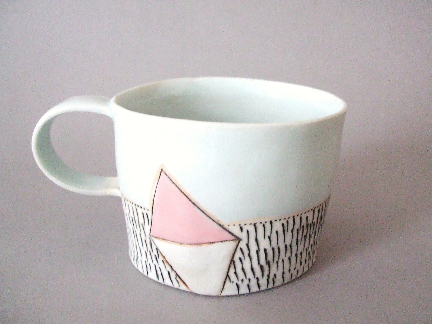 porcelain cup with translucent bottom