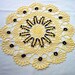 Black Eyed Susan Crochet Lace Thread Art Doily