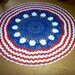 Patriotic Americana Crochet Thread Art Doily
