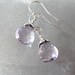 Lilac Amethyst Gemstone Briolette Earrings Sterling Silver