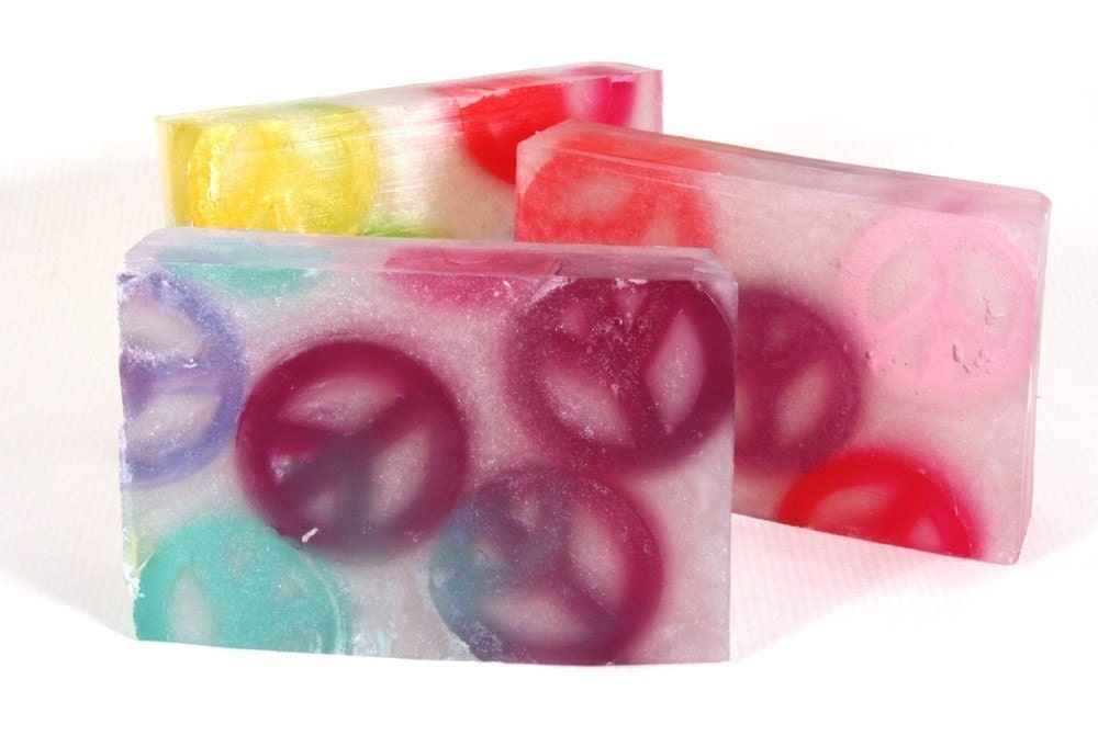Peace, Suds, and Happiness Soap - Handmade Glycerin Soap