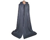 Grey Cloak - Hooded Fleece - Halloween Costume - Superhero - Medieval - Wedding