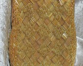 Vintage Gold Evening Purse Glass Beads