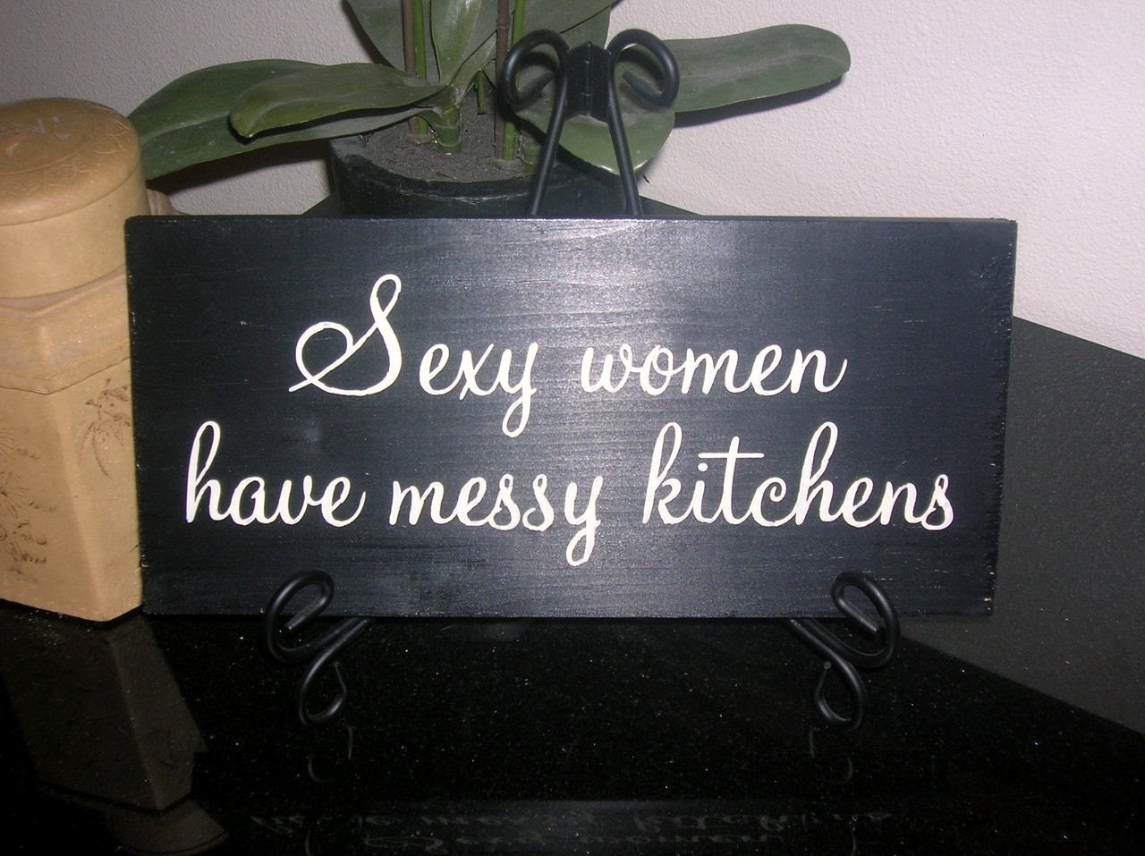 Sexy Women Have Messy Kitchens Wood Sign Wall Hanging