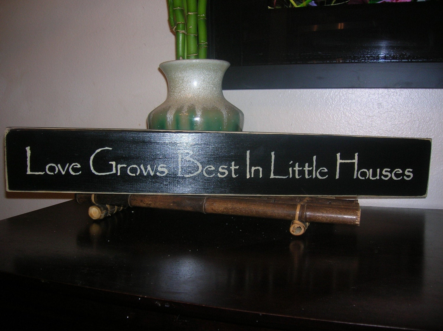 Love grows best in little houses wood sign wall hanging