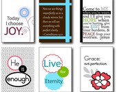 Scripture and encouragement for your mirror (Set 4). Includes suction hook. Start and end your day right.