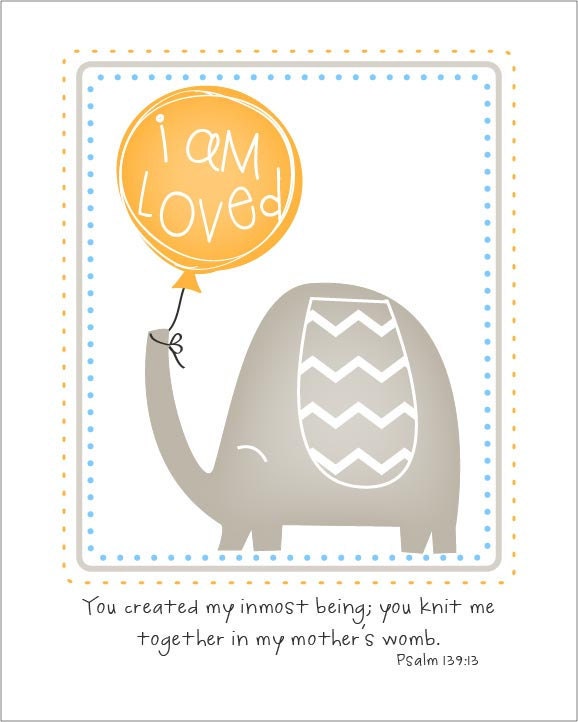 You knit me together in my mother's womb... 8 by 10 print.