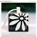 Memorial Day Sale: Bloomin Daisy (Black) - a pendant charm made with a wood Scrabble tile game piece