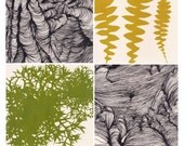 4 Prined Cards 'Abstract' series