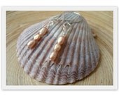 Petite Pink Pearl & Sterling Silver Earrings