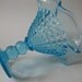 Sky Blue Vintage Bubble and Ruffles Pedestal Candy Dish