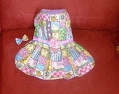SPARKLES For EASTER Dog Harness dress - 2-15 LBS - Made to order - Easter Bonnet available