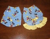 His or Her -MICKEYS Spring Summer HARNESS VEST - 2 to 15 lb dogs- made to order