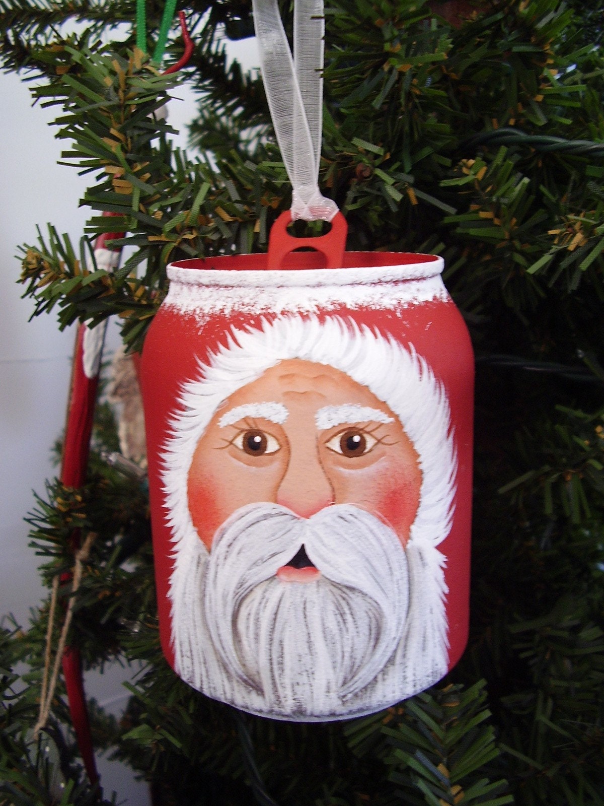 Santa Mini Pop Can Ornament
